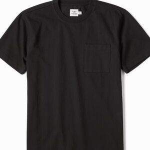 BRAND NEW FLINT & TINDER Men's Black Heavy Weight T-Shirt with Pocket